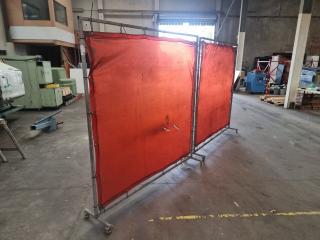 Pair of Mobile Welding Screens