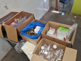 Assorted Bulk Lids, Containers, Product Packaging Supplies