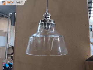 Feiss Quality Baskin Glass Hanging Pendant Light, New