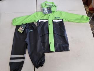 Kaiwaka Kids Reflective Waterproof Parka, & Over Trouser, Size 4