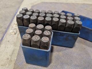 Sets of Steel Letter & Number Stamps, 10mm Size