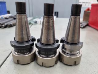 3x Assorted BT30 Size ER32 Drill Collet Holders