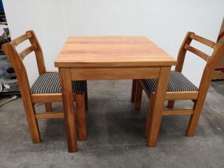 Stylish Macrocarpa Cafe Table and Chairs Set