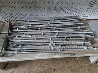 Assorted 650mm Galvanised Threaded Rods