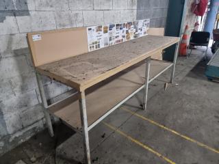 Large Steel & MDF Workshop Table