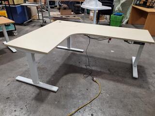 Adjustable Height Office Corner Desk