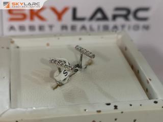 Natural Diamond Bar Stud Earrings | Sterling Silver | ORE Exclusives