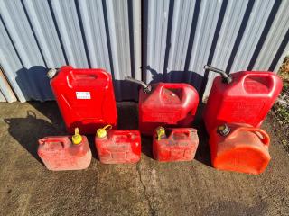 7 Assorted Gasoline Cannisters