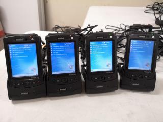 4x Symbol MC50 Mobile Handheld Computers w/ Charging Cradles