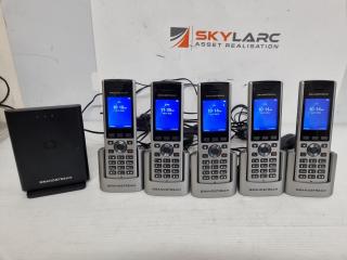 5x GrandStream DECT DP730 Office VolP Phones w/ 1x Base Station