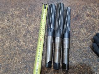 3x Reamers w/ Morse Taper No.4 Shanks