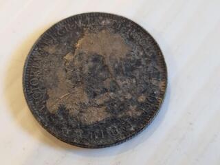 British Two Shilling Silver Coin Circa 1900