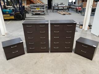 Bedroom Drawers and Bedside Tables Set.