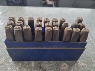 9mm Steel Letter Stamp Set, Incomplete