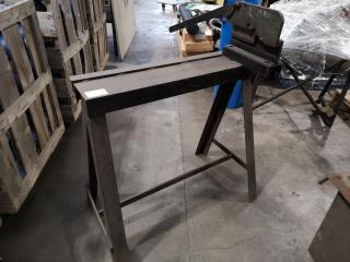 Industrial Hand Guillotine on Heavy Steel Stand