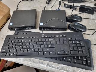 2x HP EliteDesk 800 G2 Mini Desktop PC's