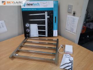 600x530mm Chrome Heated Towel Rail by Newtech