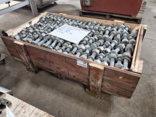 M30x120mm Galvanised Bolts/Nuts/Washers, approx 480x units