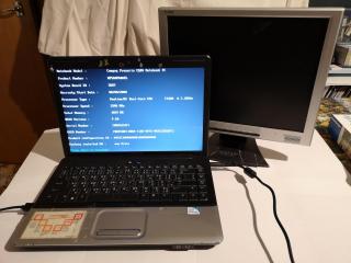 Compaq Presario CQ40 Laptop Computer w/ Extra 15" Monitor