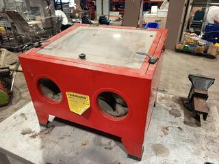 Red Benchtop Sandblasting Cabinet