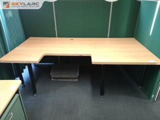 Large Office Workstation Desk w/ Foot Rest