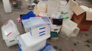 Large Quantity of Plastic Storage Containers 