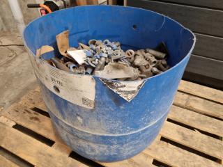 Large Bin of Assorted Fastening Hardware, Bolts, Screws, & More
