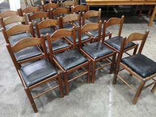 17x Old Worn Wooden Dinning Chairs