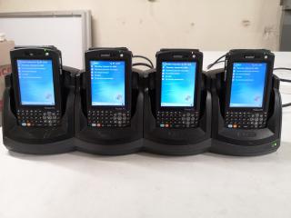 4x Symbol MC50 Mobile Handheld Computers w/ Charging Cradle