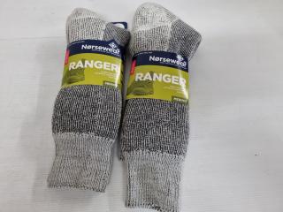 Norsewear Ranger Merino Socks, 2x Pairs, Size Medium