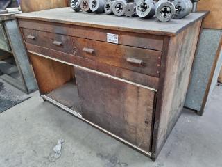 Vintqge Wooden Workbench