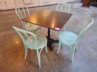 Cafe Table and 4 x Chairs