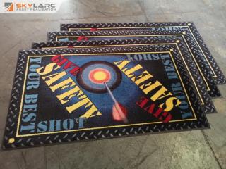 4x Workshop Safety Slogan Floor Mats, 840x1450, New