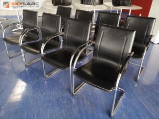 8x Contemporary Style Office Reception Chairs