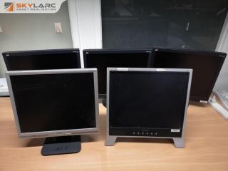 5x 19-inch LCD Computer Monitors with an 4:3 Aspect Ratio