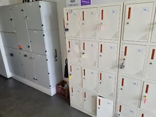 Steel 12-Door Personnel Locker Cabinet, Modern Unit
