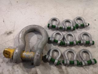 9x 1-Ton & 1x 8.5-Ton Bow Lifting Shackles