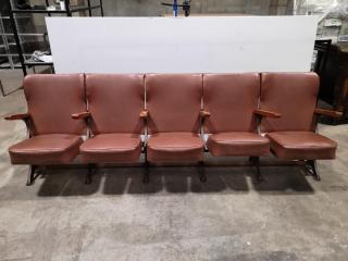 Vintage 5-Seat Movie Theatre Row Unit