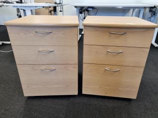 2x Office Mobile Drawer Units