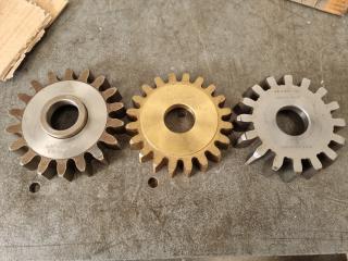 3 x Gear Shaper Cutters 