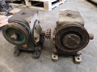 2x Vintage Penfold Worm Gear Reducers