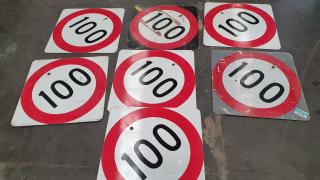 7 Aluminium Reflective Double Sided SPEED Road Signs