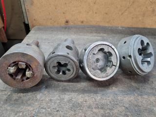 4x Assorted Large Diameter Thread Die Holders