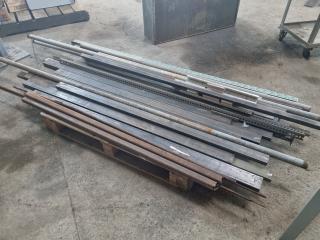 Pallet of Assorted Pipe, Box Steel, & More