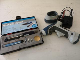 Cabac GT700K Soldering Iron Kit & Cold Heat Battery Powered Glue Gun