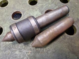 Lathe Dead and Live Centre's w/ Morse Taper No.5 Shanks