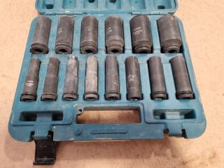 Makita 14-Piece 1/2" Drive Metric Impact Socket Set