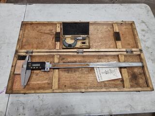 500mm Digital Vernier Caliper & Mitutoyo 25-50mm Micrometer