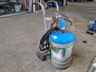 McNaught MaxiLube Grease Pump P5 w/ Mobil Grease & Trolley