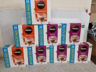 8x Nescafe Cappuccino & Mocha Instant Coffee Bulk Packs